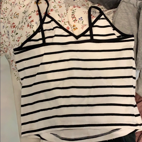 UNWORN Primark black and white stripped tank top - Picture 2 of 3